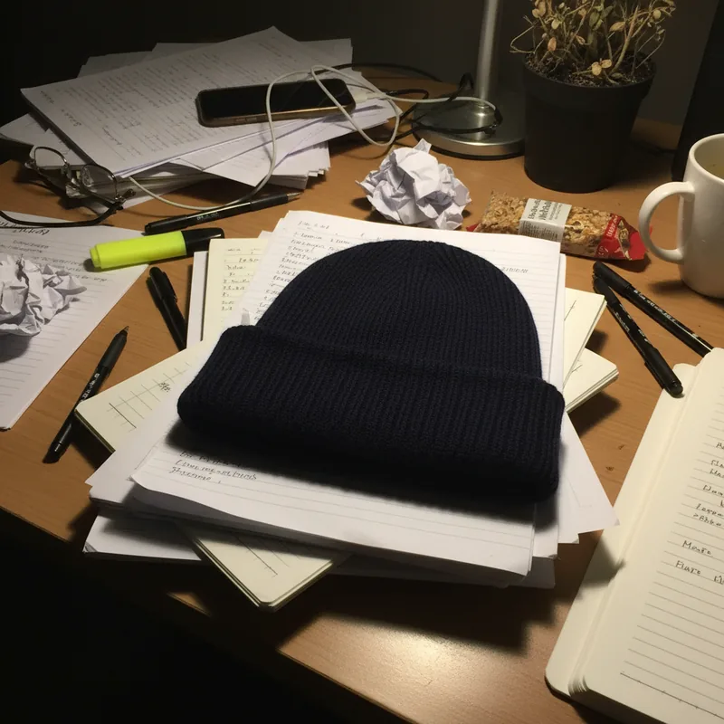 Navy ribbed beanie — original product photo before AI try-on