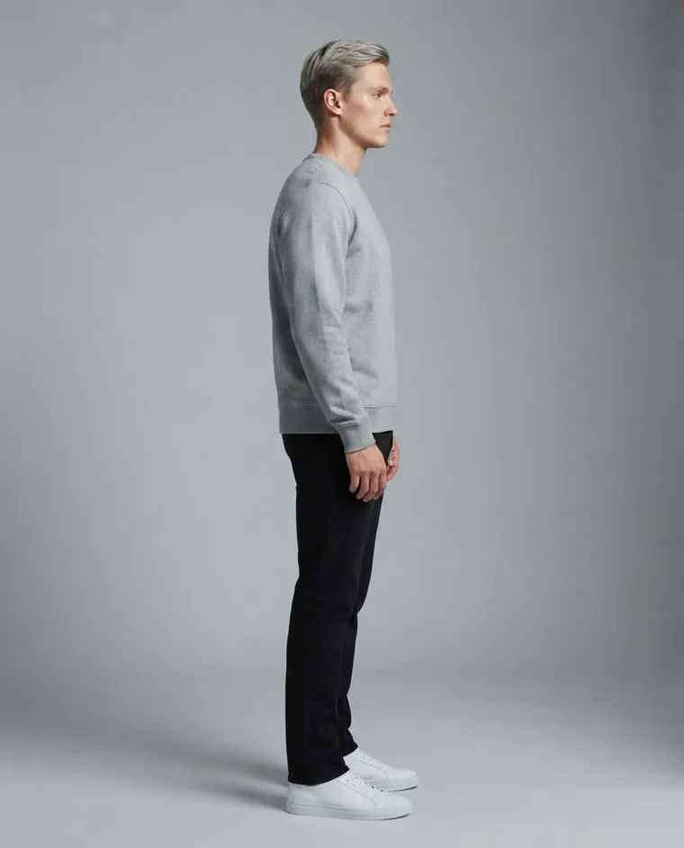 Side profile — fit and drape a flat-lay cannot show.