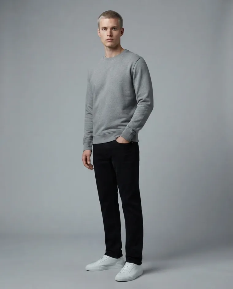 Movement frame — the garment off a static stance.