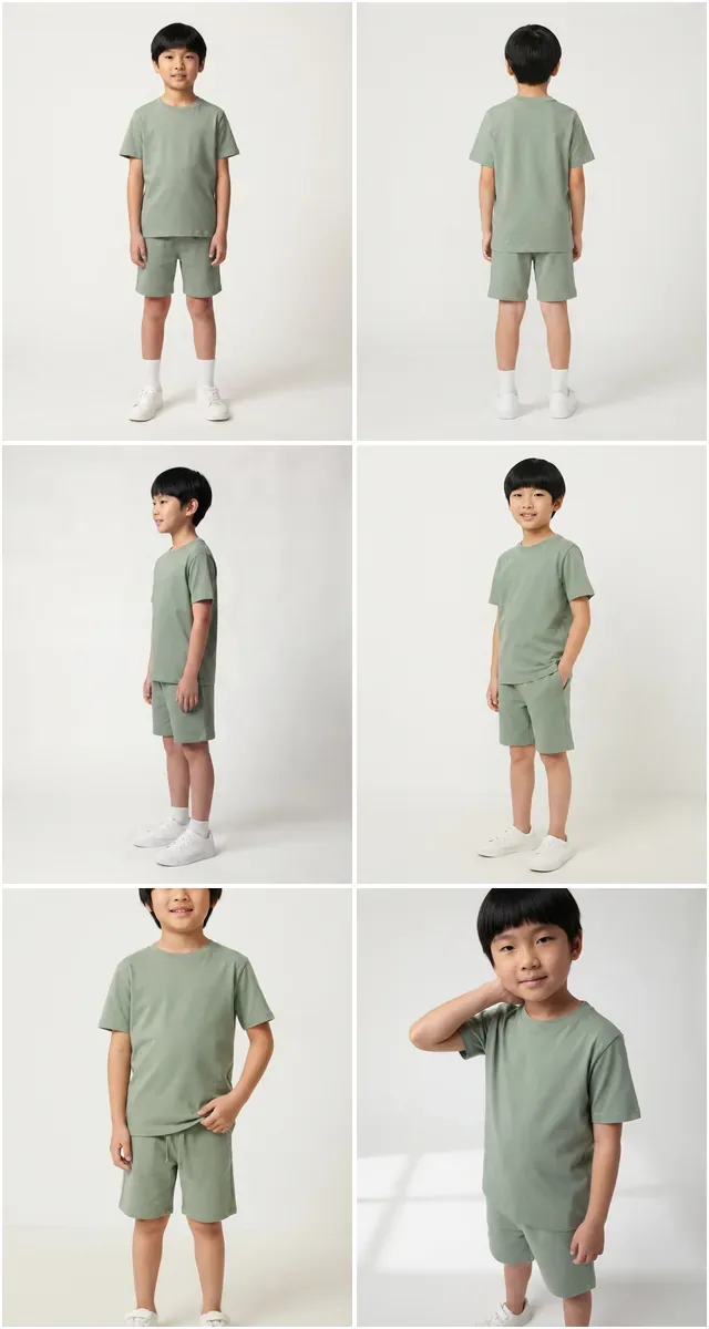 Kids' studio — shot on a child, at a child's scale.