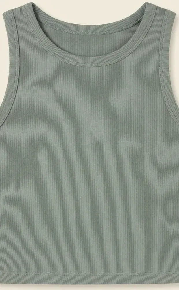 Sage tank — even light, no shadow.