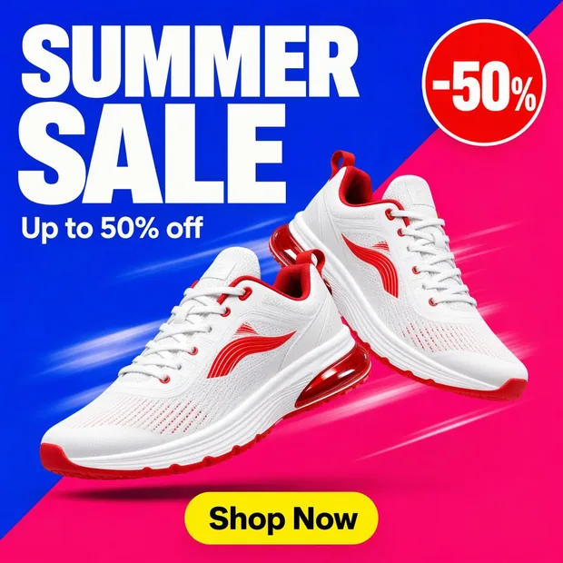 Sale creative with the offer set in frame.