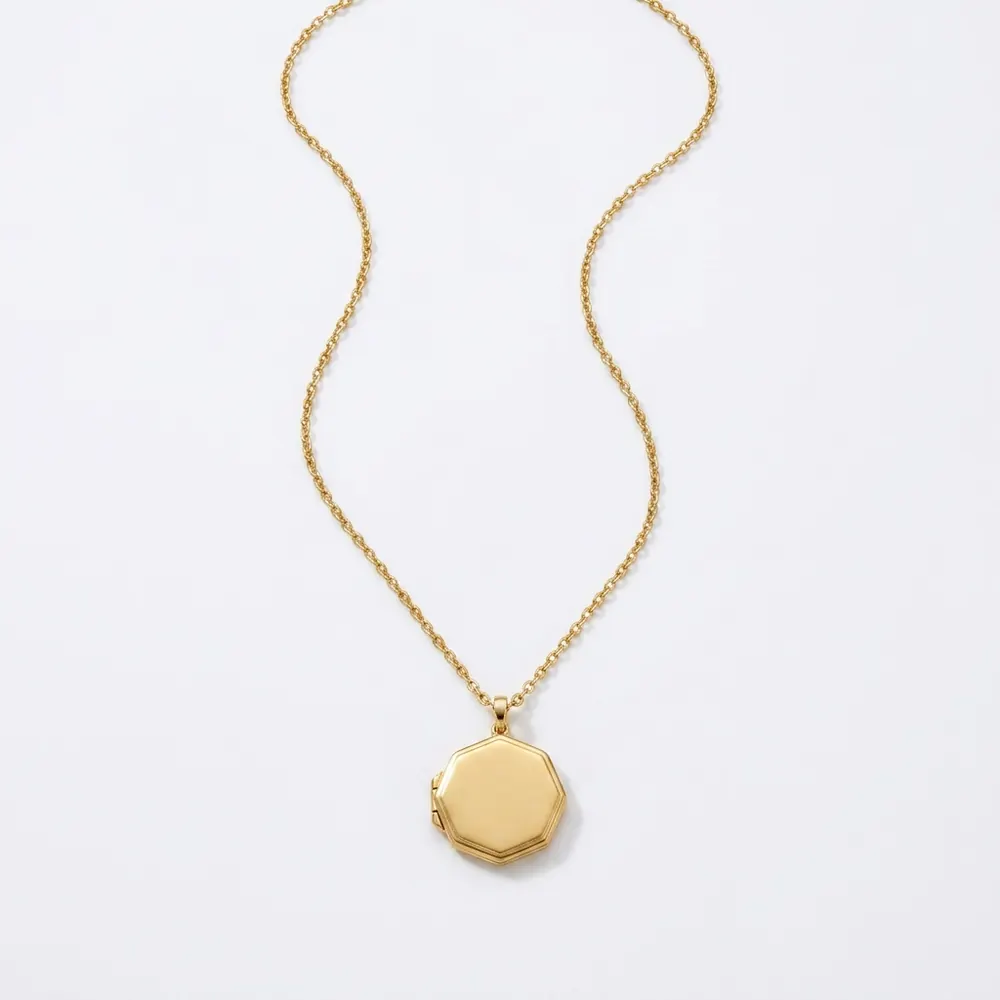 Gold locket necklace — original product photo before AI try-on