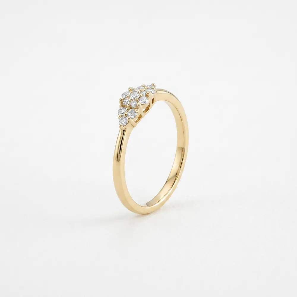 Gold pavé band ring — original product photo before AI try-on