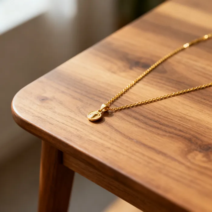 The pendant as photographed, flat on a table.