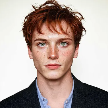 Finn — Redhead · 20s AI fashion model