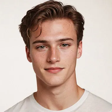 Liam — European · Clean cut AI fashion model