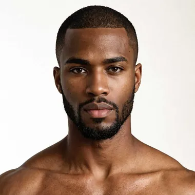 Malik — Black · Bearded AI fashion model