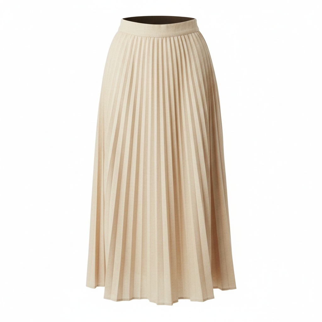 Waistband shape kept with the pleats falling naturally.