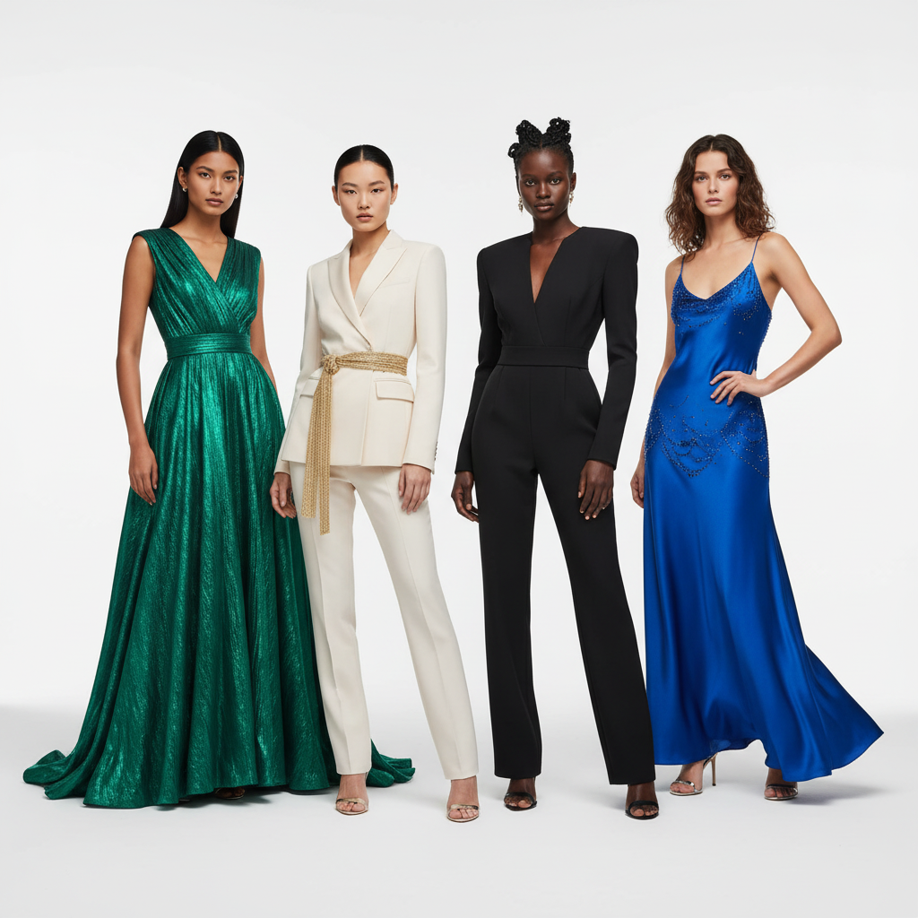 AI-generated diverse fashion models wearing elegant outfits — Fashio AI