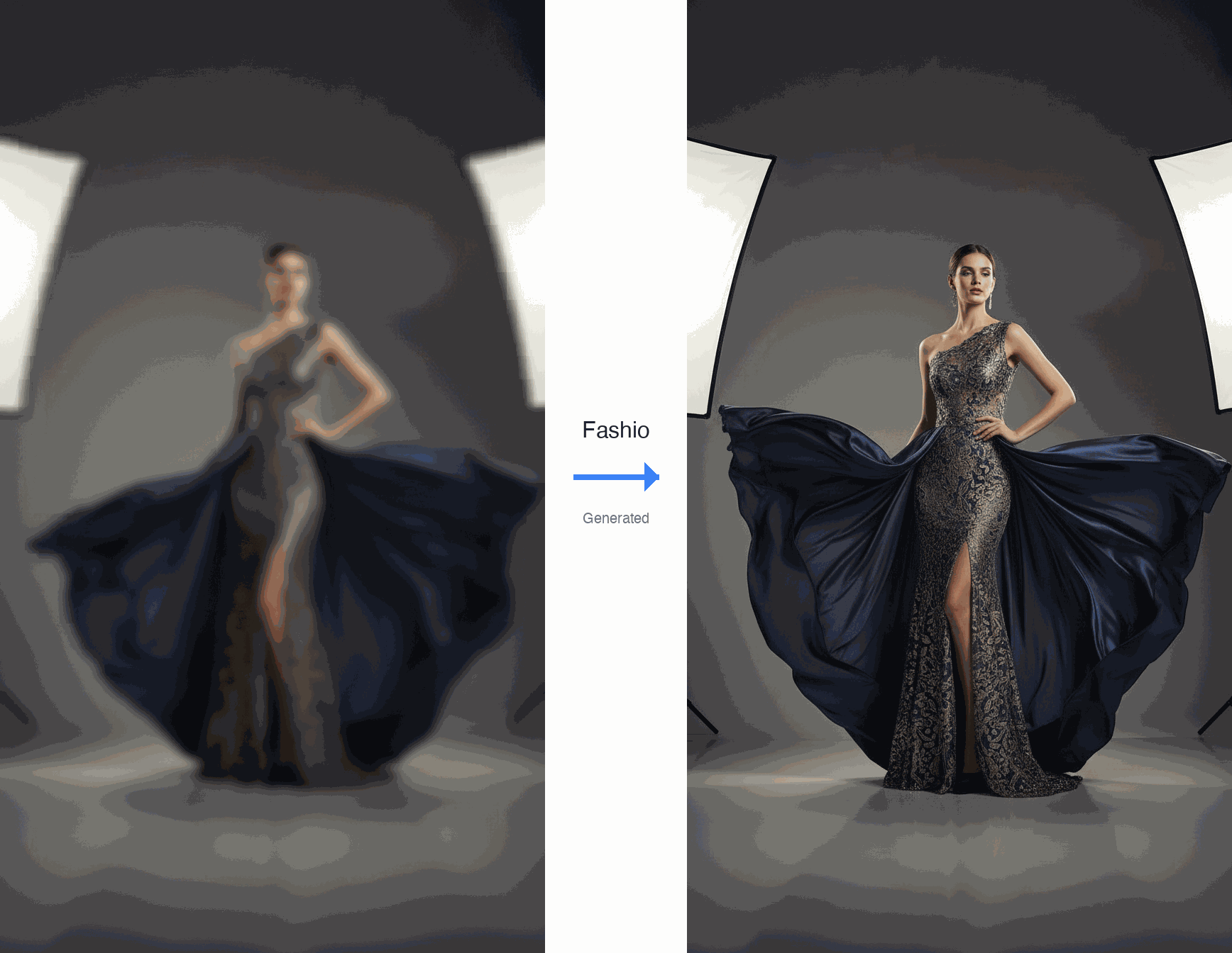 AI upscaling technology visualization